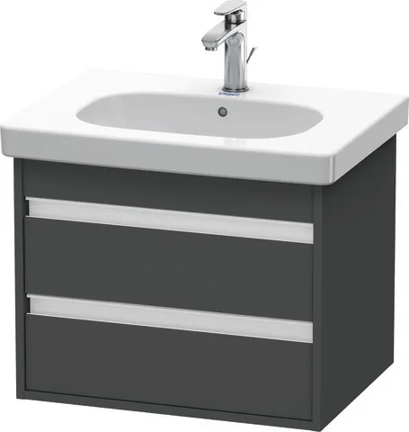 Duravit Waschtischunterschrank wandhängend „Ketho“ 60 × 48 × 45,5 cm in Graphit Matt