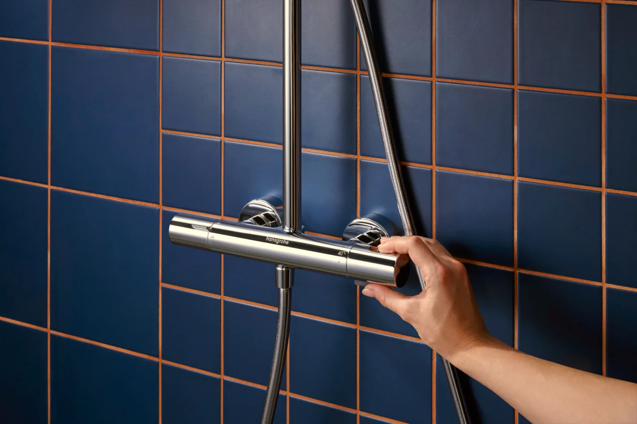 Hansgrohe Activera S Showerpipe 240 1jet EcoSmart mit Ecostat Fine Varia, Chrom