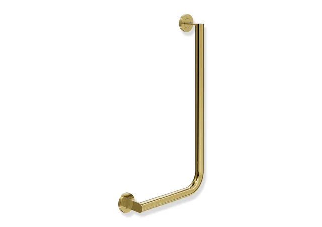 HEWI Winkelgriff System 900, Edelstahl PVD Gold glänzend, waagerecht 300 mm, senkrecht 600 mm, Durchmesser 32 mm, links HEWI Winkelgriff System 900, Edelstahl PVD Gold glänzend, waagerecht 300 mm, senkrecht 600 mm, Durchmesser 32 mm, links