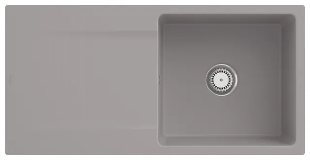 Villeroy & Boch flächenbündiges Küchenspülbecken „Siluet“ 60 flat 980 × 490 × 220 mm in Fossil Villeroy & Boch flächenbündiges Küchenspülbecken „Siluet“ 60 flat 980 × 490 × 220 mm in Fossil