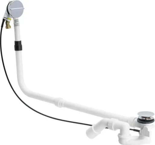 Viega Ab- und Überlaufgarnitur mit Zulauffunktion Modell 6161.71 „Multiplex Trio“ 6161.71 in 1070 mm × DN40 / 50 verchromt 24,6 cm