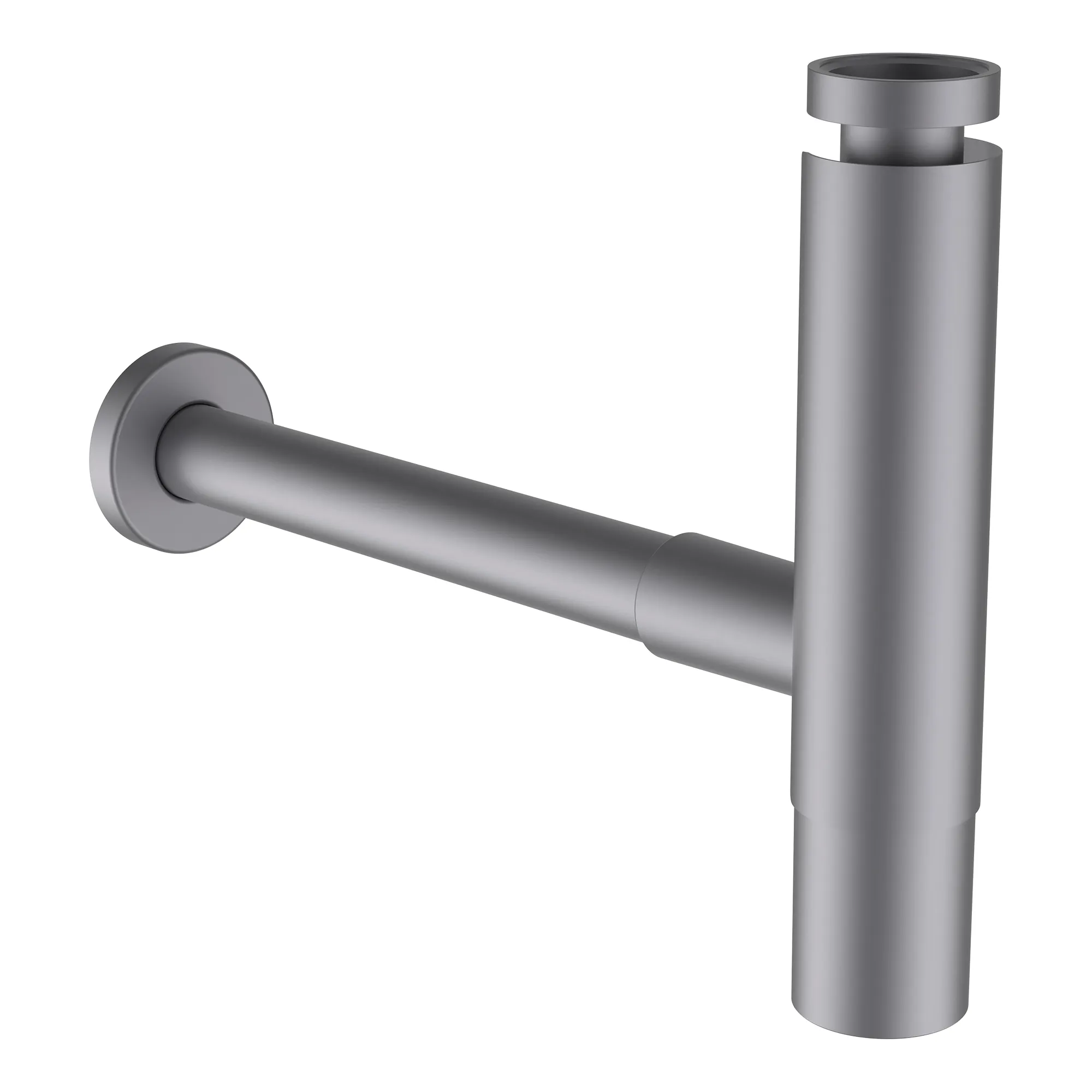 Design Siphon, PVD Edelstahl-Optik gebürstet