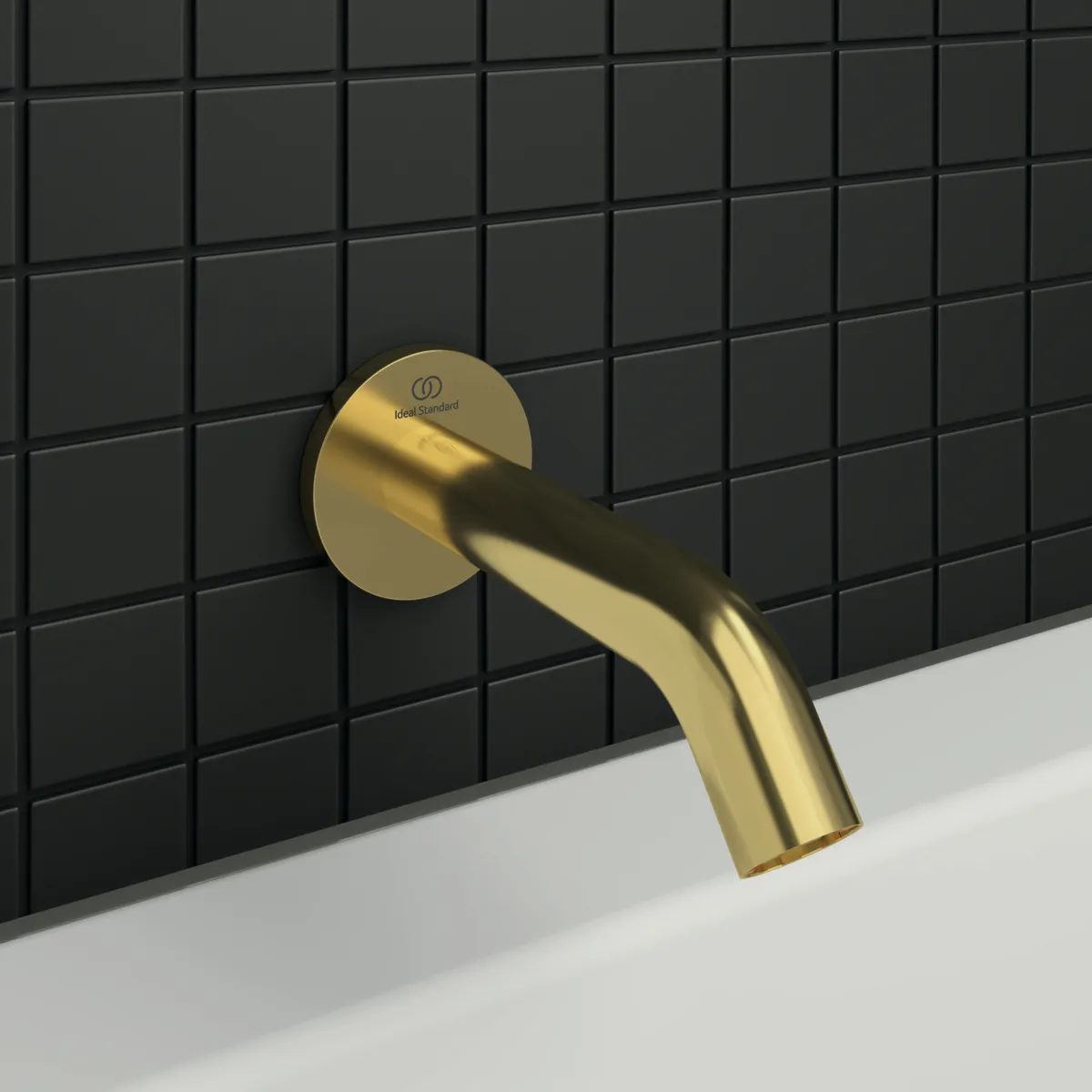 Ideal Standard Wandauslauf Joy, Ausladung 160 mm, Brushed Gold