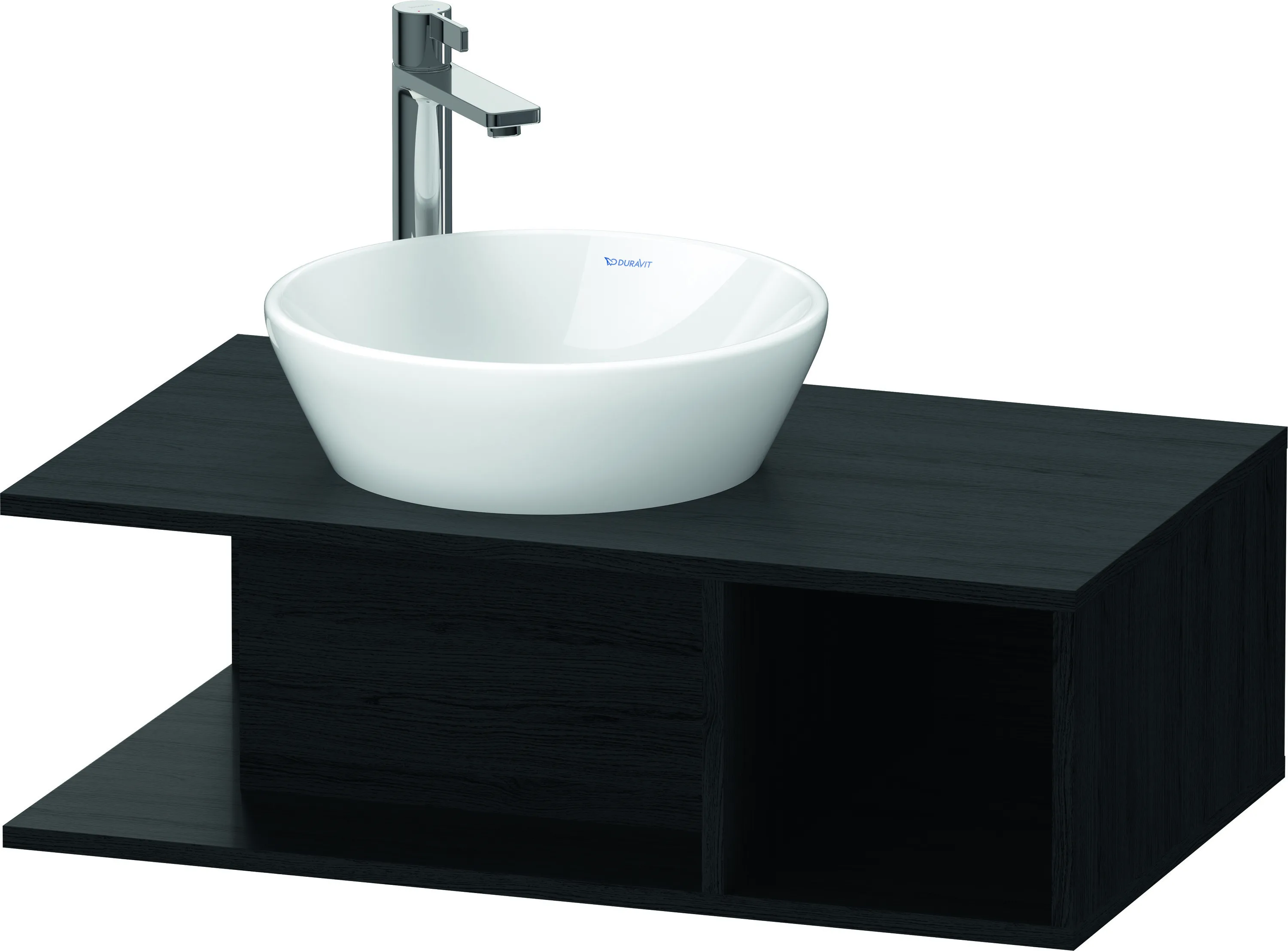 Duravit Waschtischunterschrank wandhängend „D-Neo“ 80 × 26 × 48 cm Eiche Schwarz