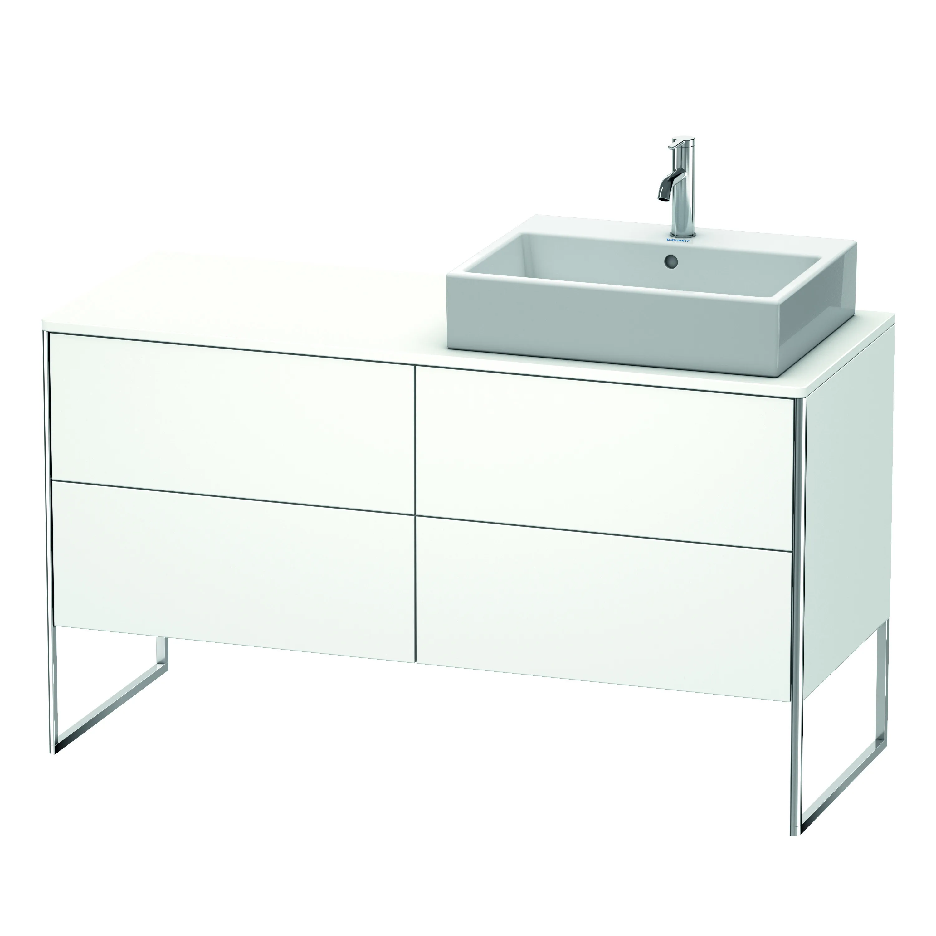 Duravit Waschtischunterschrank bodenstehend „XSquare“ 140 × 77,8 × 54,8 cm Weiß Matt