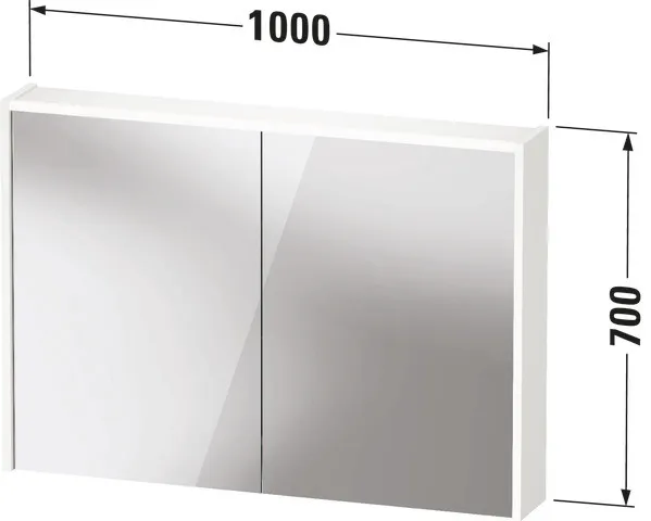 Duravit Spiegelschrank mit LED-Beleuchtung „D-Code“ 100 × 70 × 14,8 cm Duravit Spiegelschrank mit LED-Beleuchtung „D-Code“ 100 × 70 × 14,8 cm