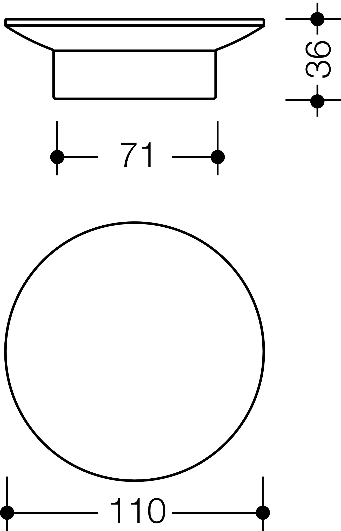 HEWI Seifenablage „System 100“ 11 × 3,6 cm