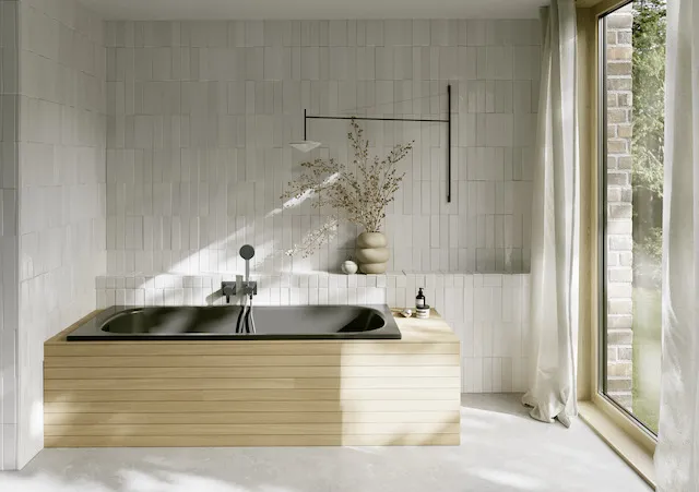 Bette BetteClassic Badewanne Rechteck Ebony 1400x700x450 mm Einbau Unterbau 1-Sitzer Bade-Duschkombination glasierter Titan-Stahl