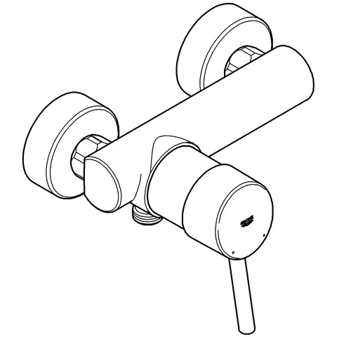 Grohe Concetto Einhand-Brausebatterie, Wandmontage, 46 mm Keramikkartusche, chrom Grohe Concetto Einhand-Brausebatterie, Wandmontage, 46 mm Keramikkartusche, chrom