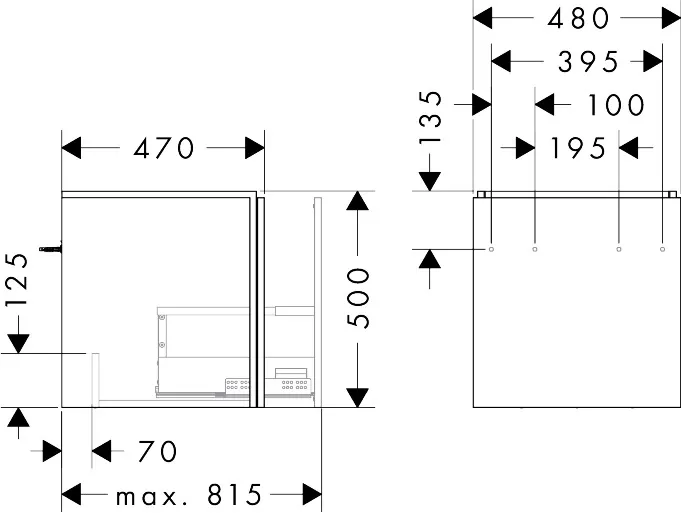 Hansgrohe Waschtischunterschrank „Xilesa E“ in Eiche Kaschmir Hansgrohe Waschtischunterschrank „Xilesa E“ in Eiche Kaschmir
