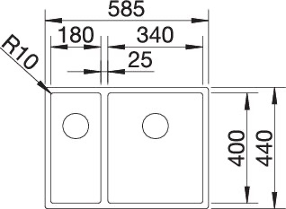 BLANCO CLARON 340/180-IF