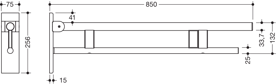 HEWI Stützklappgriff „System 900“