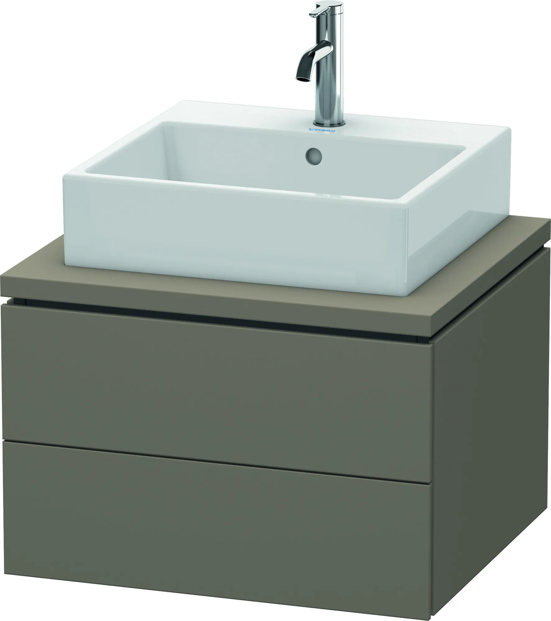 Duravit Waschtischunterschrank wandhängend „L-Cube“ 62 × 40 × 54,7 cm Flannel Grey Seidenmatt