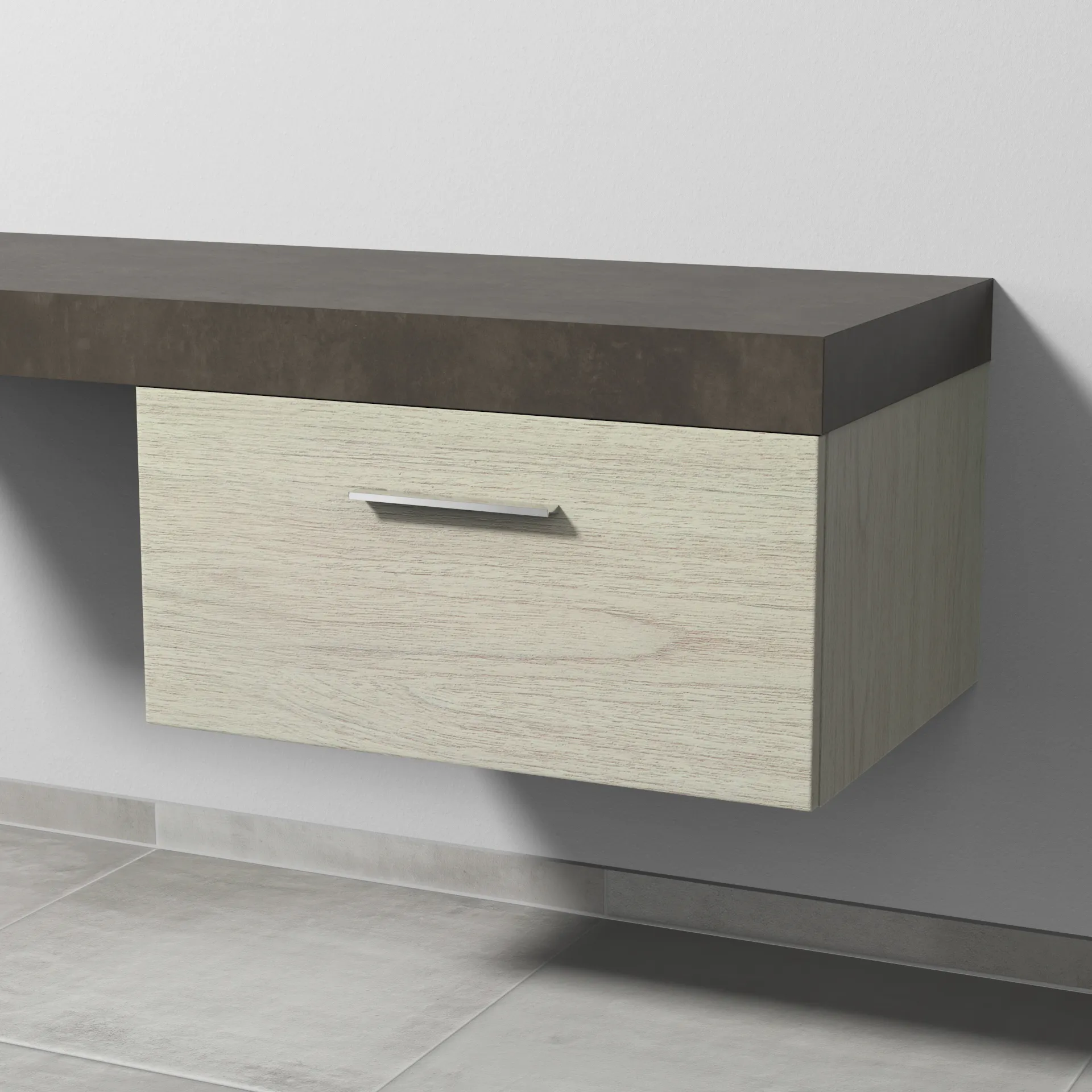 Sanipa Anbauschrank „2morrow“ 700 × 340 × 520 mm in White Oak