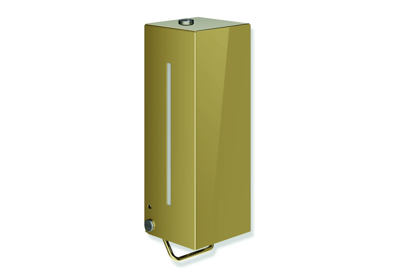HEWI Seifenspender System 900, Edelstahl PVD gold glänzend, 102 x 270 x 98 mm, 600 ml Füllmenge