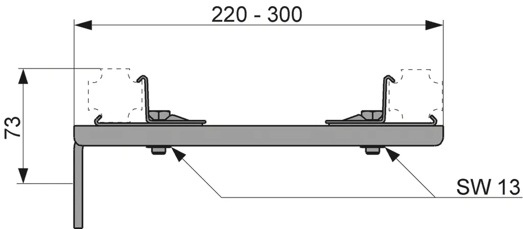 TECEprofil Doppelbefestigung lange Ausführung TECEprofil Doppelbefestigung lange Ausführung