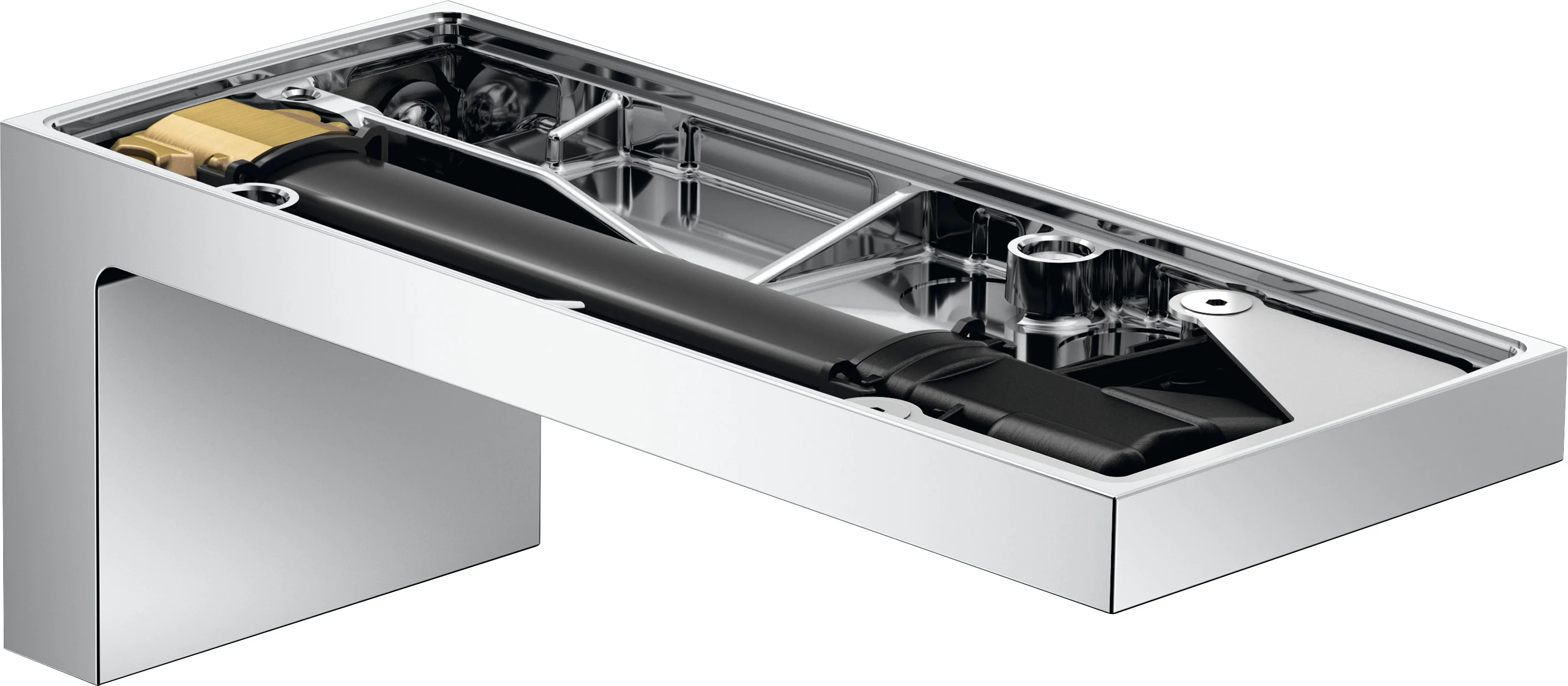 Hansgrohe AXOR MyEdition Wanneneinlauf ohne Platte, Chrom, Ausladung 176 mm, Wandmontage, max. Durchfluss 24 l/min bei 3 bar, Anschluss DN15