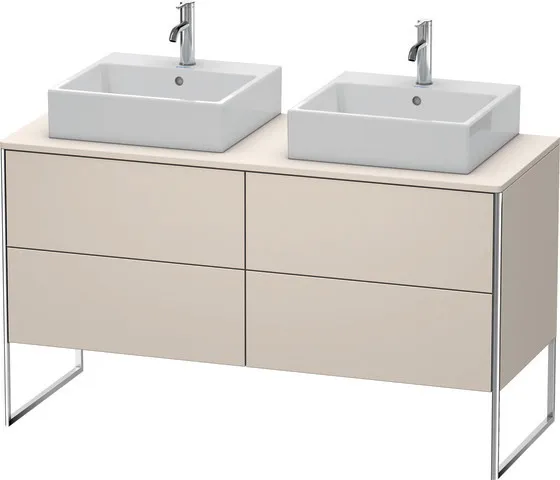 Duravit Waschtischunterschrank bodenstehend „XSquare“ 140 × 77,8 × 54,8 cm Taupe Supermatt Duravit Waschtischunterschrank bodenstehend „XSquare“ 140 × 77,8 × 54,8 cm Taupe Supermatt