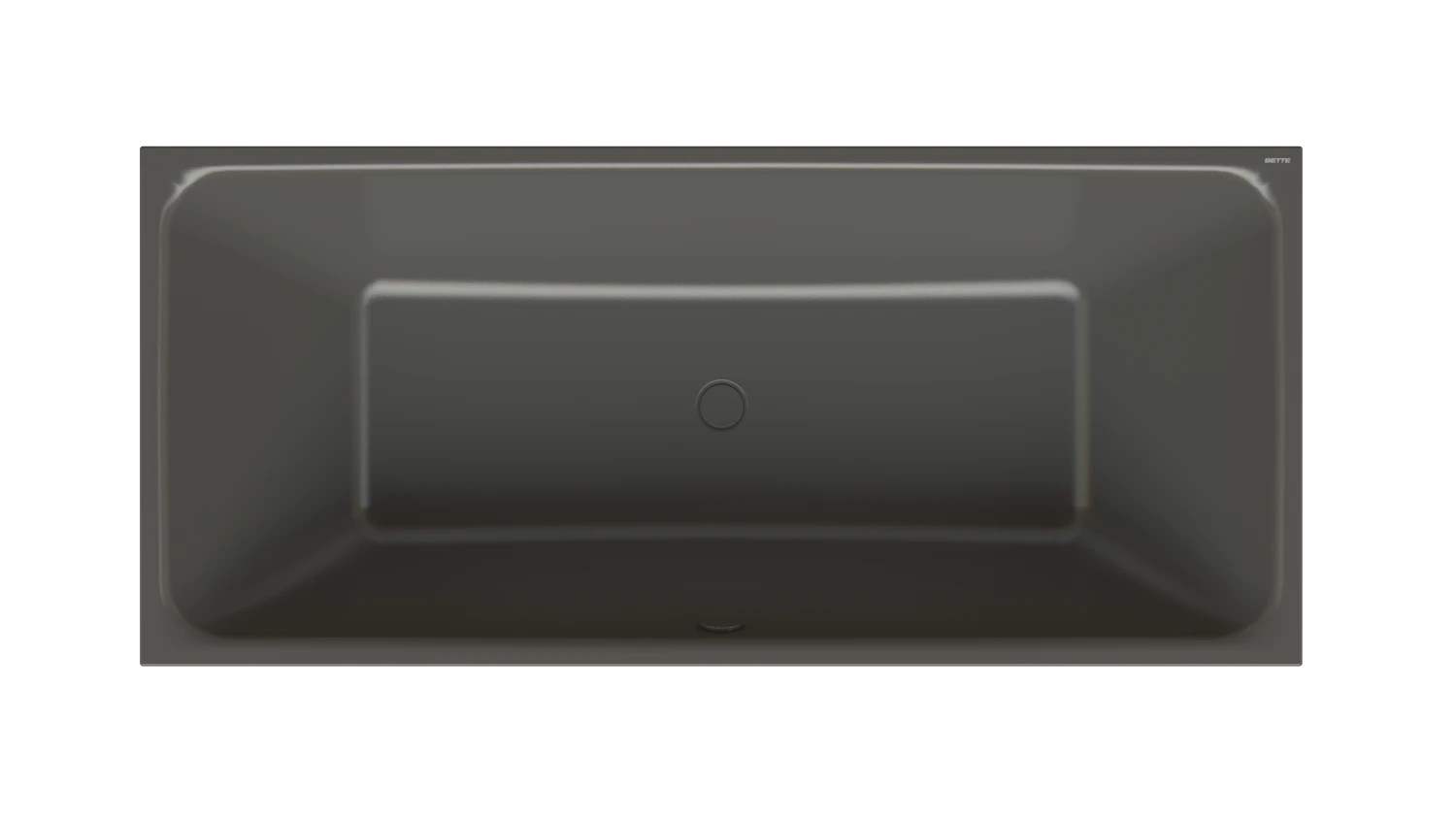 Bette Badewanne „BetteLoft Ornament“ freistehend rechteck 181 × 81 cm in Anthracite