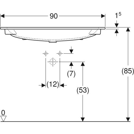 Schrankwaschtisch „iCon“ 90 × 48 cm mit KeraTect® Schrankwaschtisch „iCon“ 90 × 48 cm mit KeraTect®
