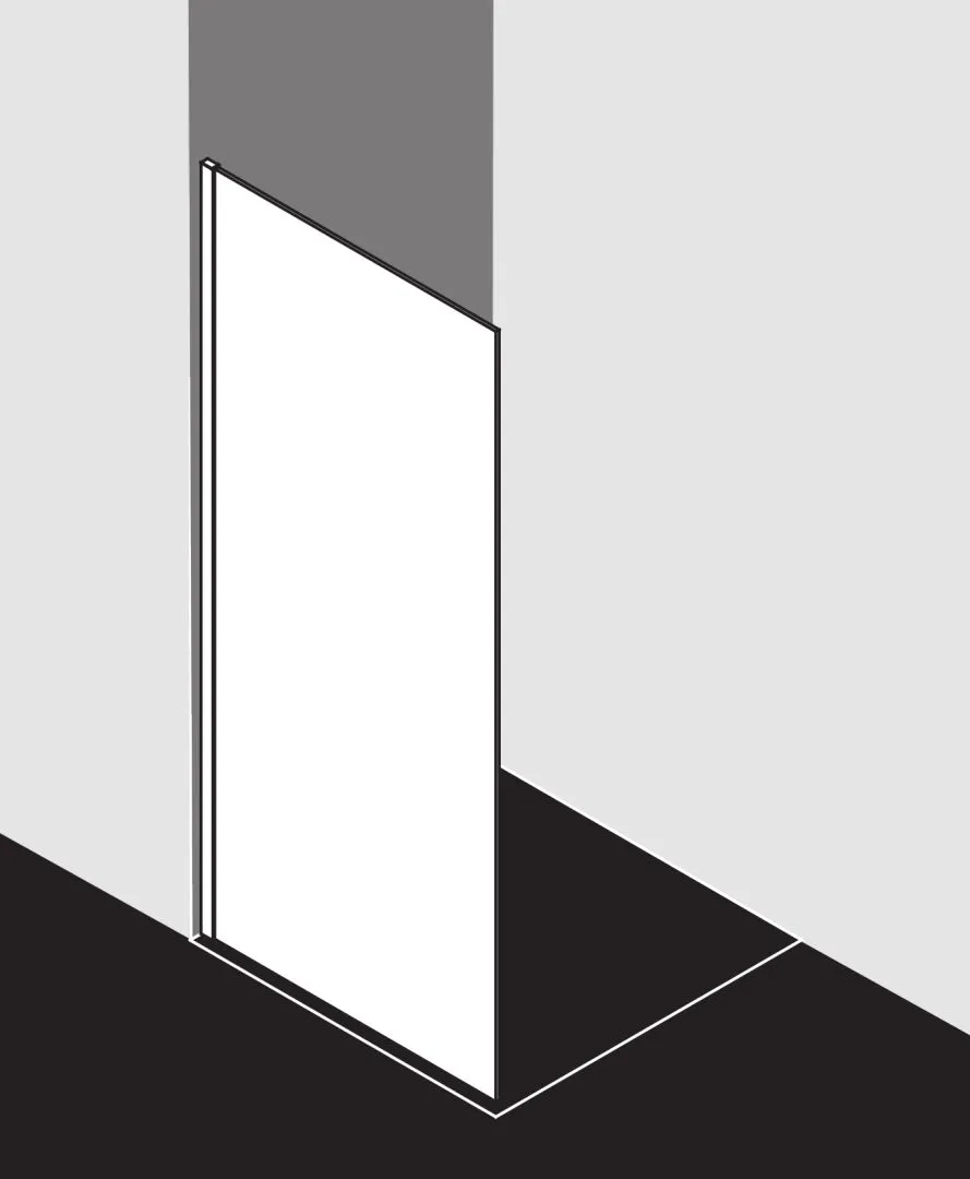 Kermi Duschdesign Walk-In-Duschkabine „WALK-IN XC“ Glas Klar, Profile Silber Mattglanz, BV: 380 - 390 mm WE: 390 - 400 mm H: 2000 mm