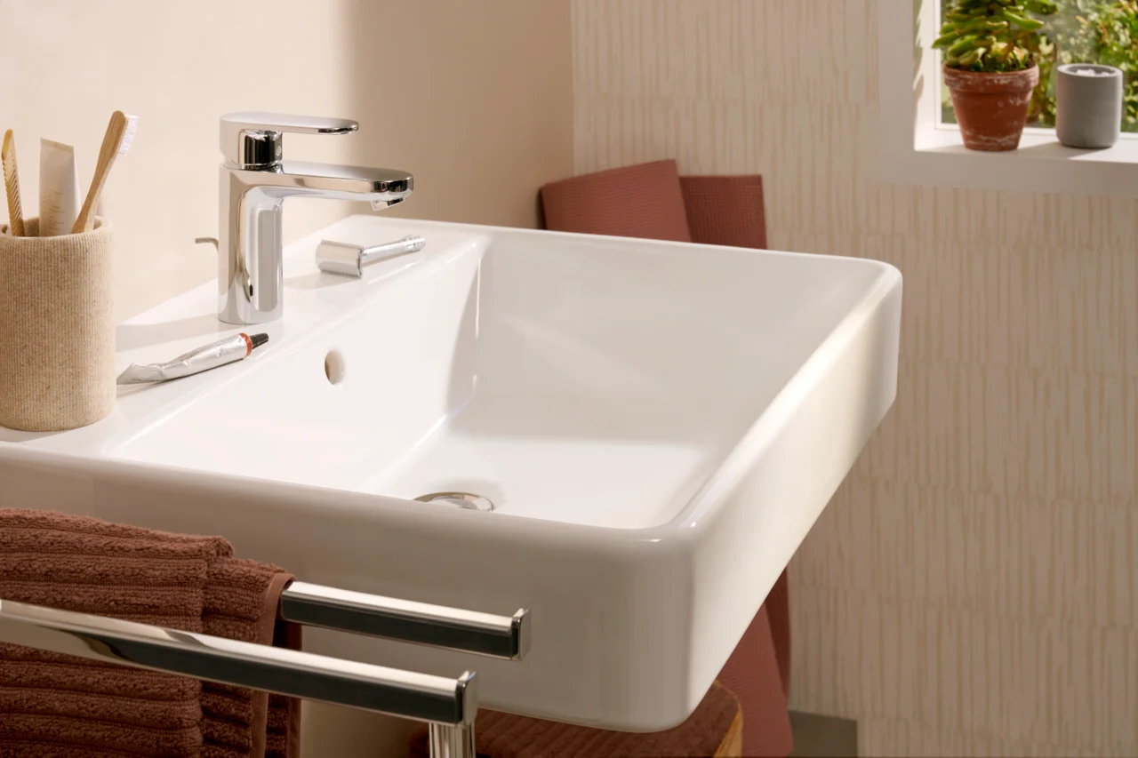 Hansgrohe Xanuia Q Waschtisch in Weiß, 600x480 mm, wandhängend mit Hahnloch und Überlauf, SmartClean-Glasur Hansgrohe Xanuia Q Waschtisch in Weiß, 600x480 mm, wandhängend mit Hahnloch und Überlauf, SmartClean-Glasur