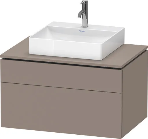 Duravit Waschtischunterschrank wandhängend „L-Cube“ 82 × 48,2 × 55 cm Basalt Matt, mittig Duravit Waschtischunterschrank wandhängend „L-Cube“ 82 × 48,2 × 55 cm Basalt Matt, mittig
