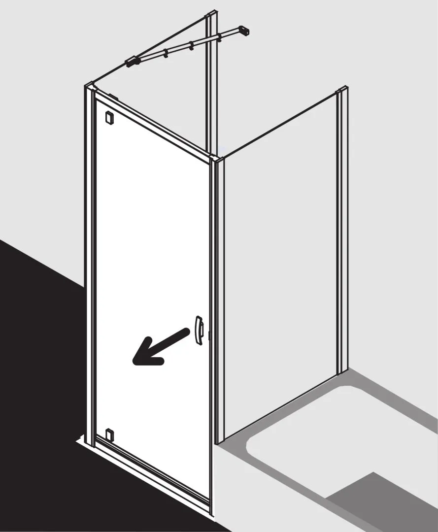 Kermi Duschdesign IBIZA 2000 Schwingtür, I2 KOD, 1750x750mm