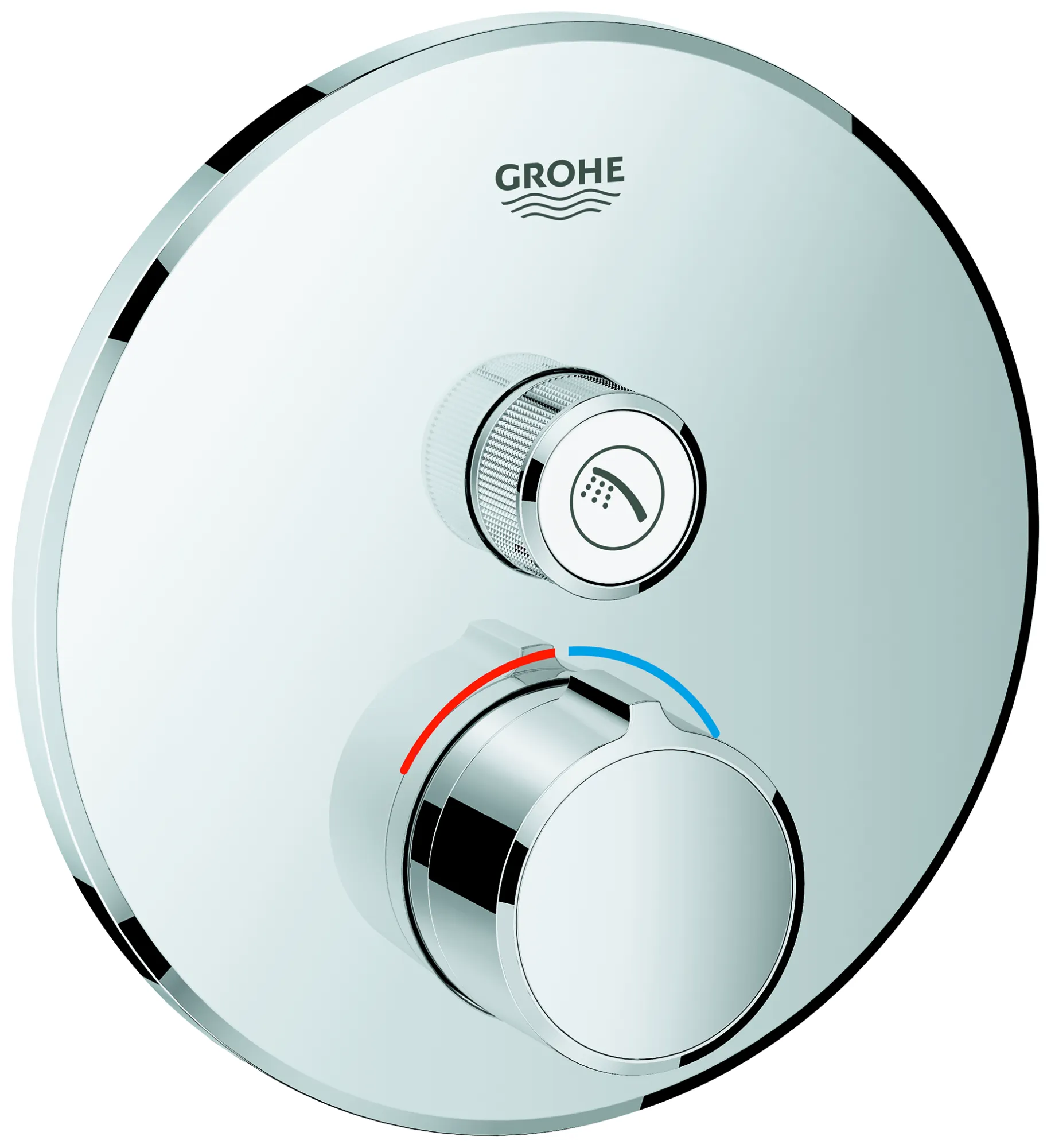 Unterputzmischer SmartControl 29144, mit einem Absperrventil, Fertigmontageset für Rapido SmartBox, Wandrosette rund, chrom Unterputzmischer SmartControl 29144, mit einem Absperrventil, Fertigmontageset für Rapido SmartBox, Wandrosette rund, chrom