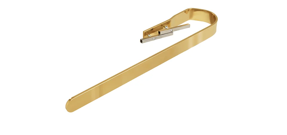 BEMM Handtucharm Plawa Softline, gold spiegelpoliert, 450 mm Länge, 40 mm Höhe, 50 mm Tiefe BEMM Handtucharm Plawa Softline, gold spiegelpoliert, 450 mm Länge, 40 mm Höhe, 50 mm Tiefe