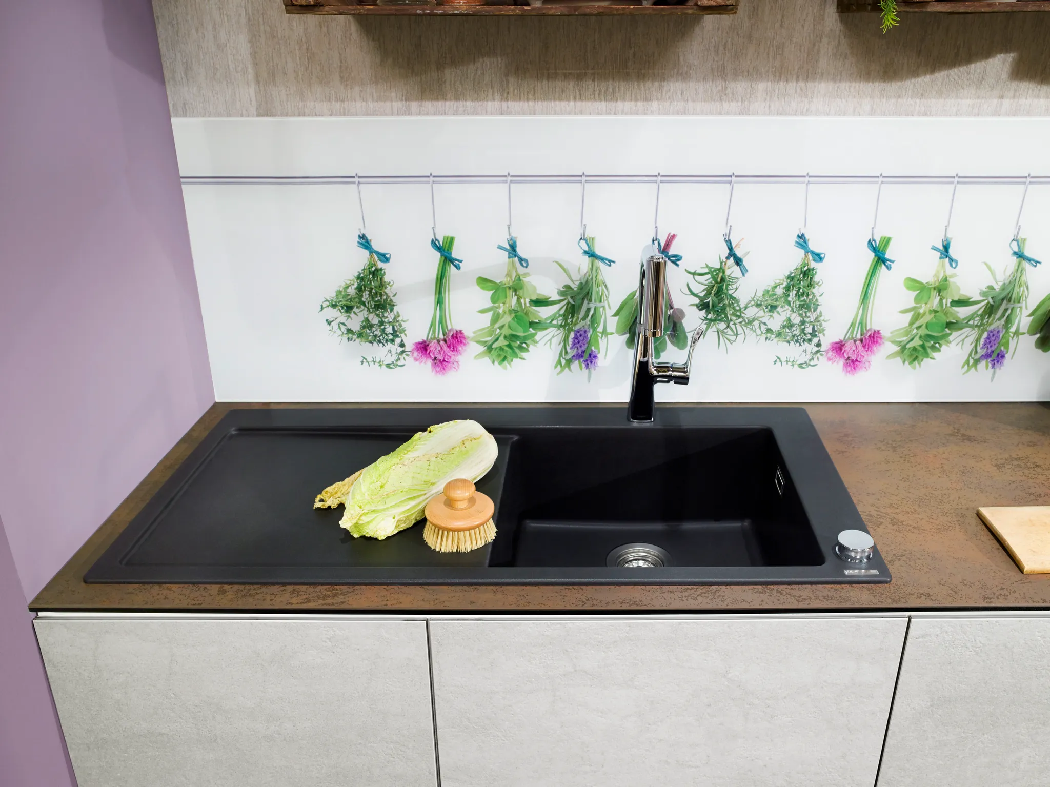 Einbauspüle 450 mit Abtropffläche S514-F450 graphitschwarz Einbauspüle 450 mit Abtropffläche S514-F450 graphitschwarz