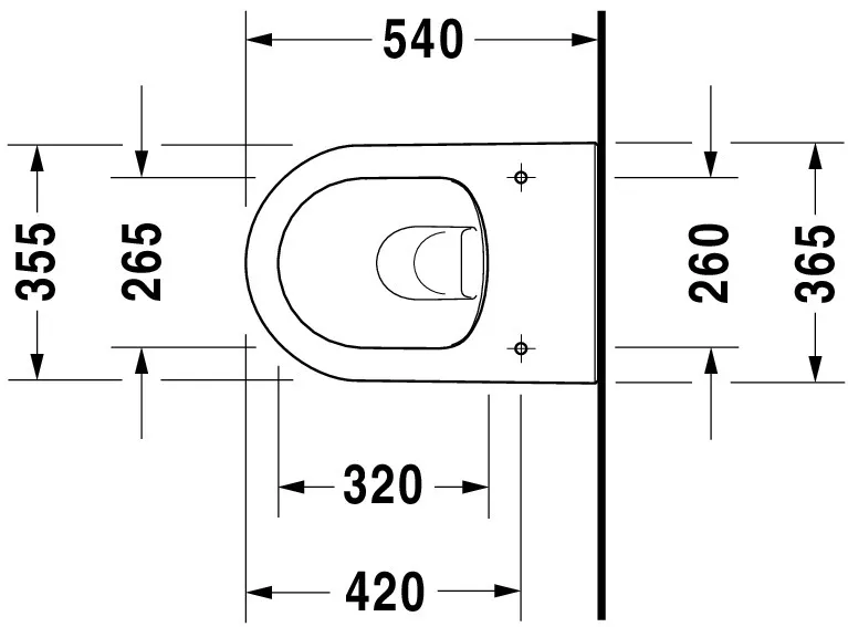 Wand-Tiefspül-WC „Darling New“ 36,5 × 34 × 54 cm, Befestigung verdeckt, ohne Spülrand Wand-Tiefspül-WC „Darling New“ 36,5 × 34 × 54 cm, Befestigung verdeckt, ohne Spülrand