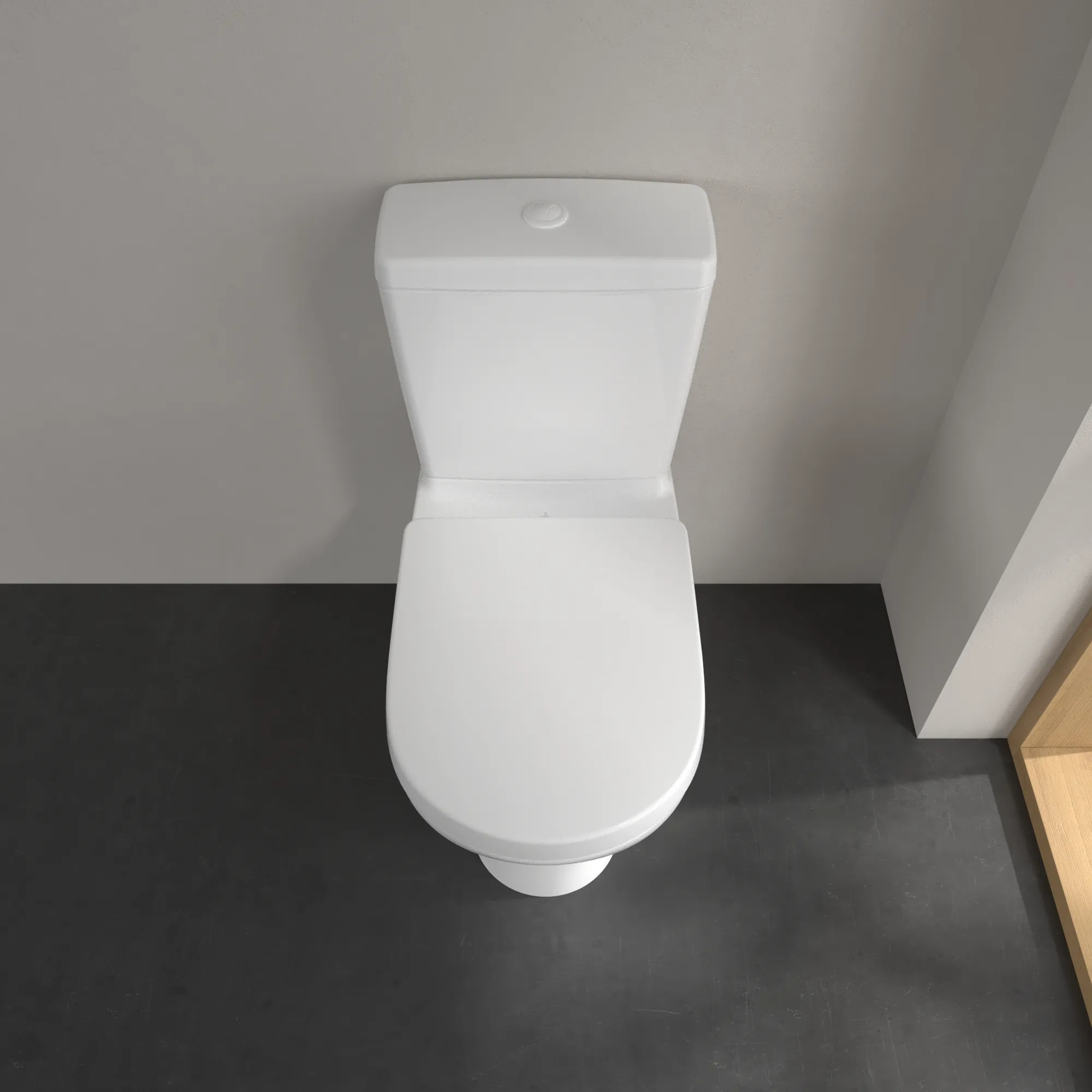 Tiefspül-WC für Kombination O.novo 566101, 360 x 650 x 400 mm, Oval, bodenstehend, Abgang senkrecht, Weiß Alpin