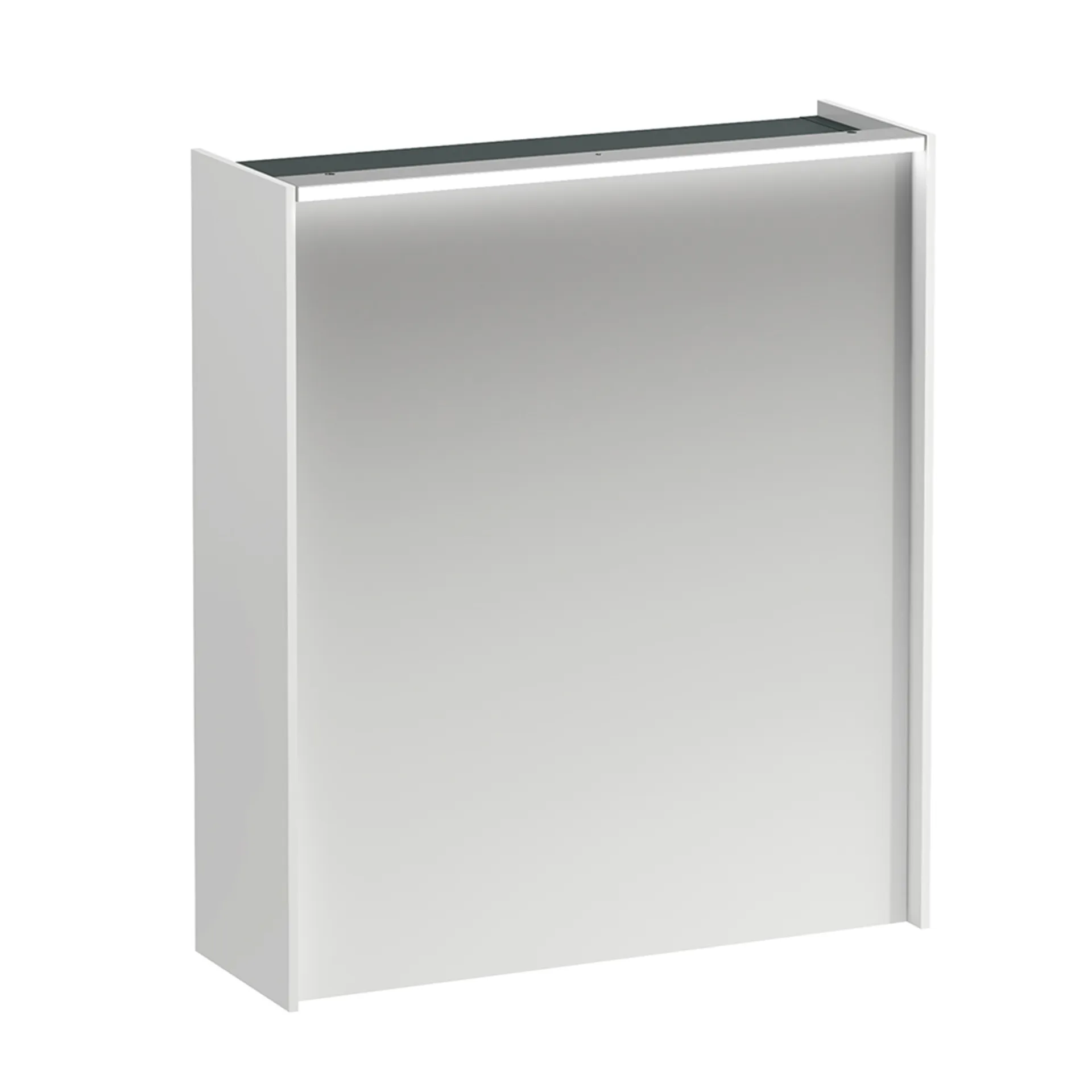 Spiegelschrank LANI LED-Beleuchtung horizontal mit Steckdose 715x620x210 1 Tür 2 Glasfachböden Scharnier links weiß matt Spiegelschrank LANI LED-Beleuchtung horizontal mit Steckdose 715x620x210 1 Tür 2 Glasfachböden Scharnier links weiß matt