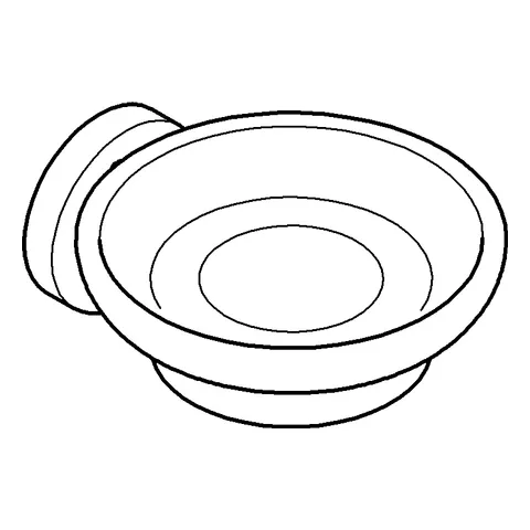 Seifenschale Essentials 40444_1, mit Halter, Material Glas/Metall Seifenschale Essentials 40444_1, mit Halter, Material Glas/Metall