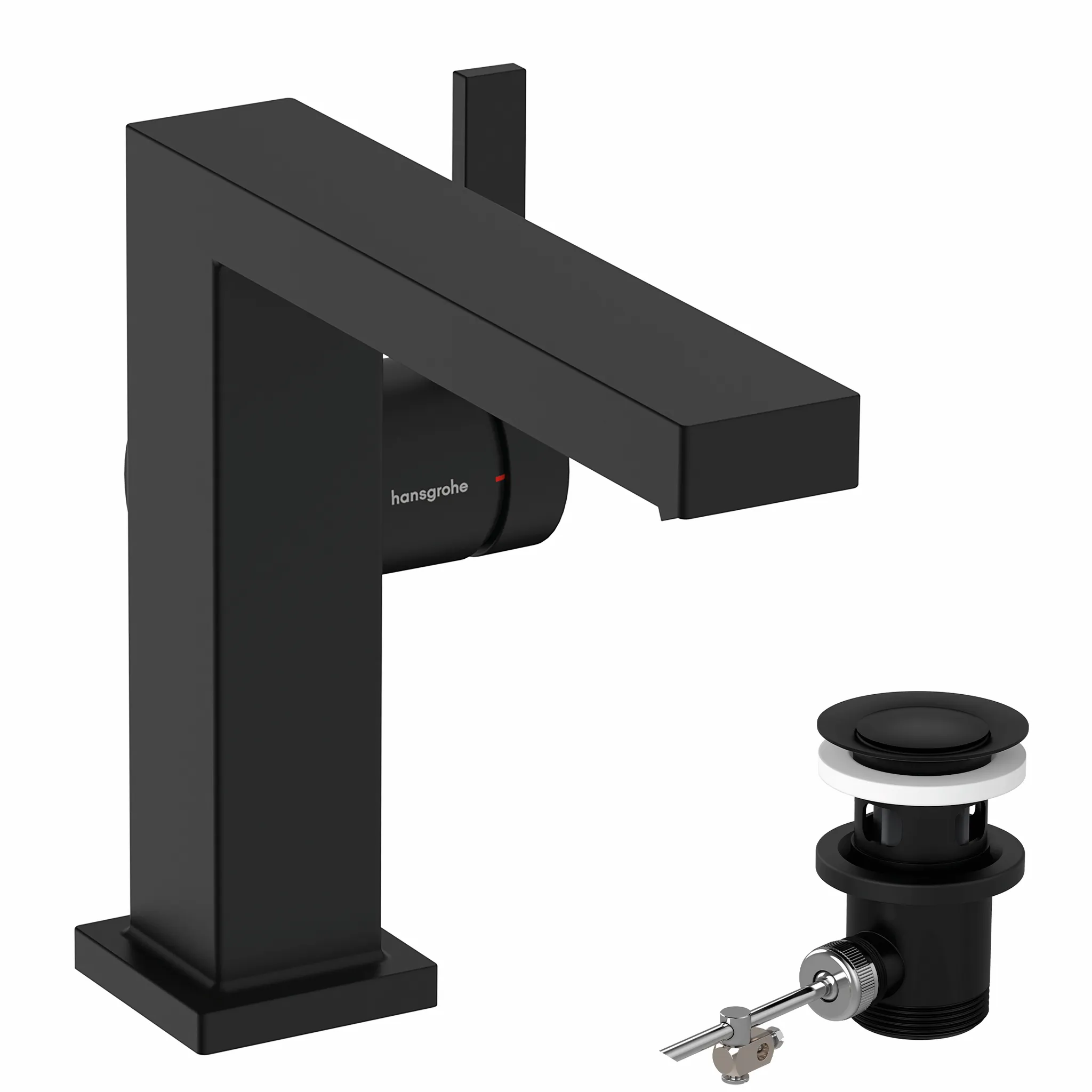 Hansgrohe Tecturis E Einhebel-Waschtischmischer 110 Fine CoolStart EcoSmart+ mit Zugstangen-Ablaufgarnitur, Mattschwarz Hansgrohe Tecturis E Einhebel-Waschtischmischer 110 Fine CoolStart EcoSmart+ mit Zugstangen-Ablaufgarnitur, Mattschwarz