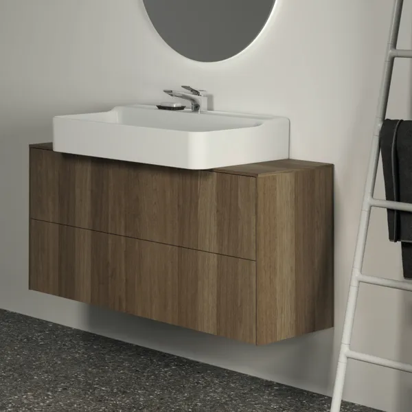 Ideal Standard Waschtischunterschrank „Conca“ 120,2 × 55 × 37,3 cm Walnuss dunkel Furnier