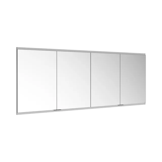 KEUCO Wandeinbau Spiegelschrank 4-türig „Royal Modular 2.0“ in Silber (eloxiert), Unterputz, ohne Beleuchtung, mit Steckdosen 2000 × 700 × 160 mm