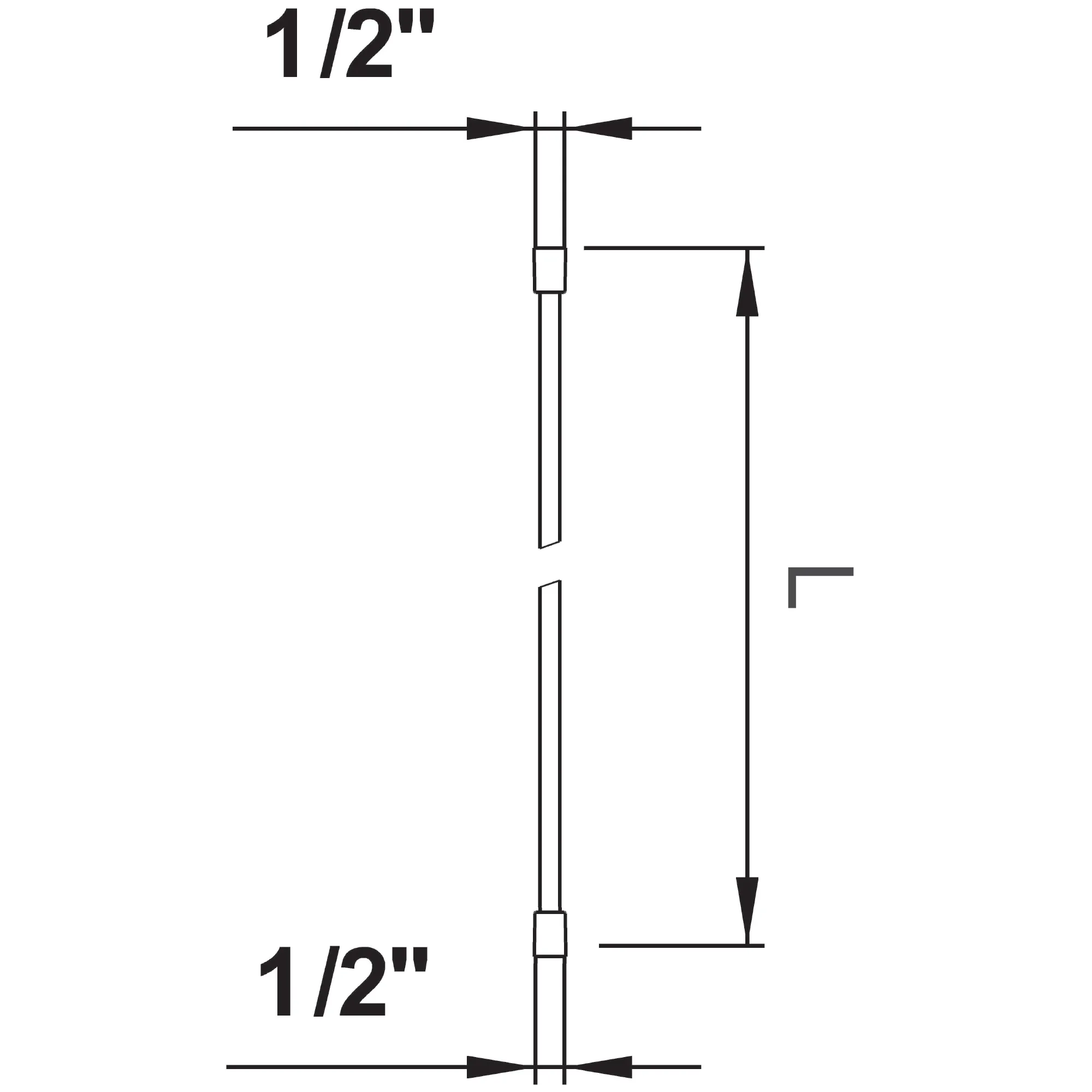 Kunststoff-Brauseschlauch Simiflex, mit Metalleffekt und drehbarer Verbindung, 1/2″ x 1/2″, Länge 1500mm