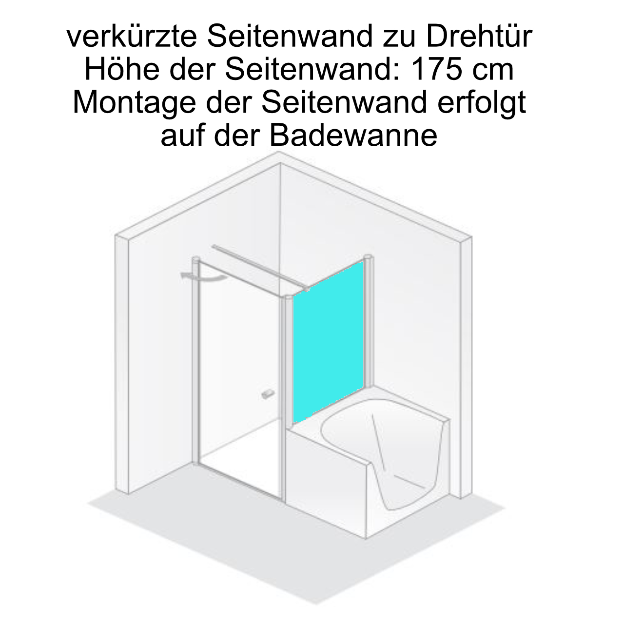 HSK teilgerahmte verkürzte Seitenwand „Exklusiv 2.0“ Glas Mattglas, Profile Chromoptik (Alu Hochglanz poliert), für #Türbreite#, B: 750 mm H: 1750 mm HSK teilgerahmte verkürzte Seitenwand „Exklusiv 2.0“ Glas Mattglas, Profile Chromoptik (Alu Hochglanz poliert), für #Türbreite#, B: 750 mm H: 1750 mm