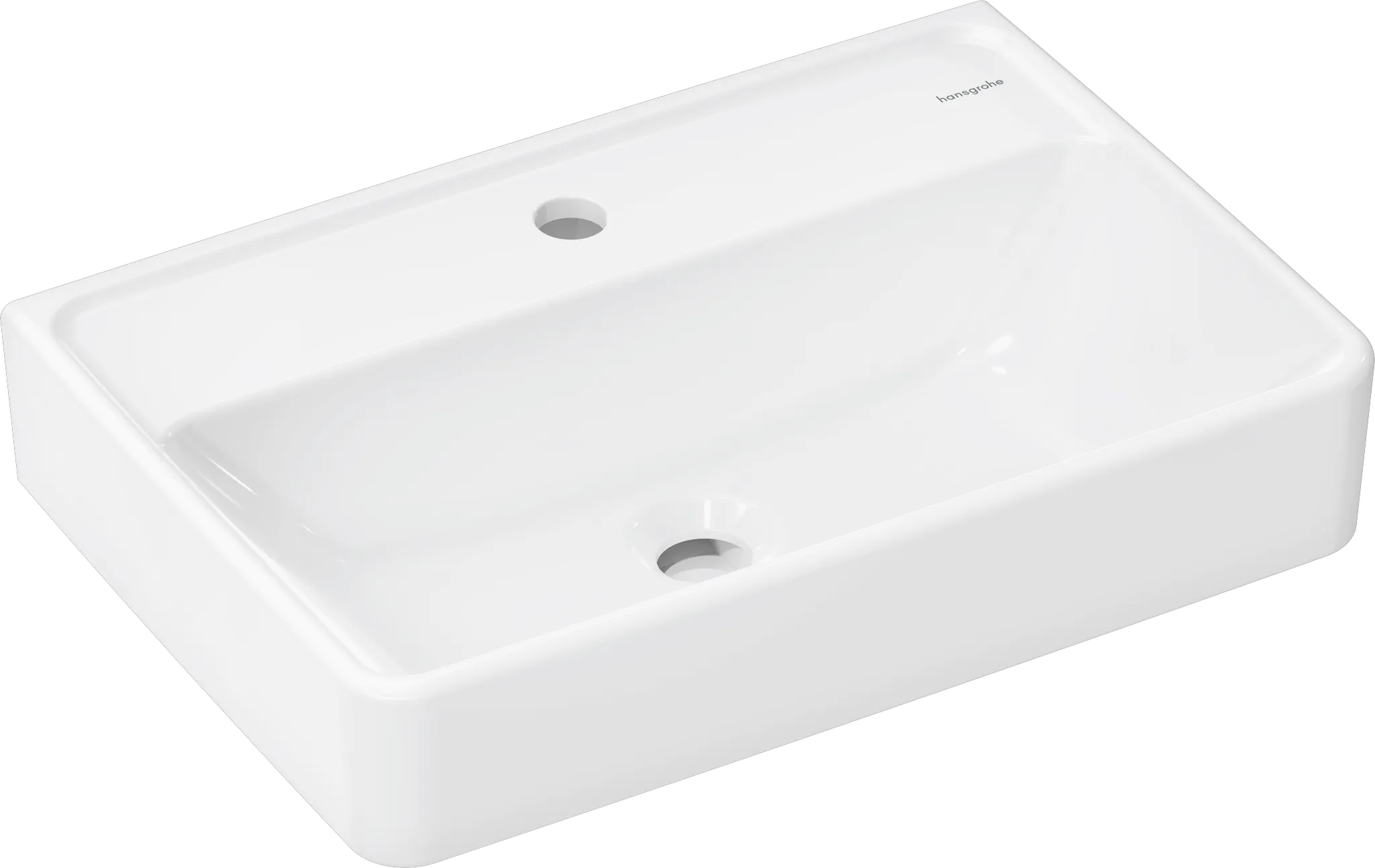 Hansgrohe Xanuia Q Waschtisch Compact 550⁄370 mit Hahnloch ohne Überlauf, Weiß Hansgrohe Xanuia Q Waschtisch Compact 550⁄370 mit Hahnloch ohne Überlauf, Weiß
