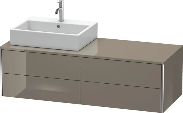 Duravit Waschtischunterschrank wandhängend „XSquare“ 140 × 40 × 54,8 cm Flannel Grey Hochglanz Duravit Waschtischunterschrank wandhängend „XSquare“ 140 × 40 × 54,8 cm Flannel Grey Hochglanz