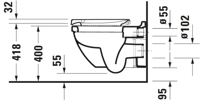 Duravit WC-Sitz „Starck 3“ 37 × 43,1 × 4,3 cm in, Scharniere Edelstahl