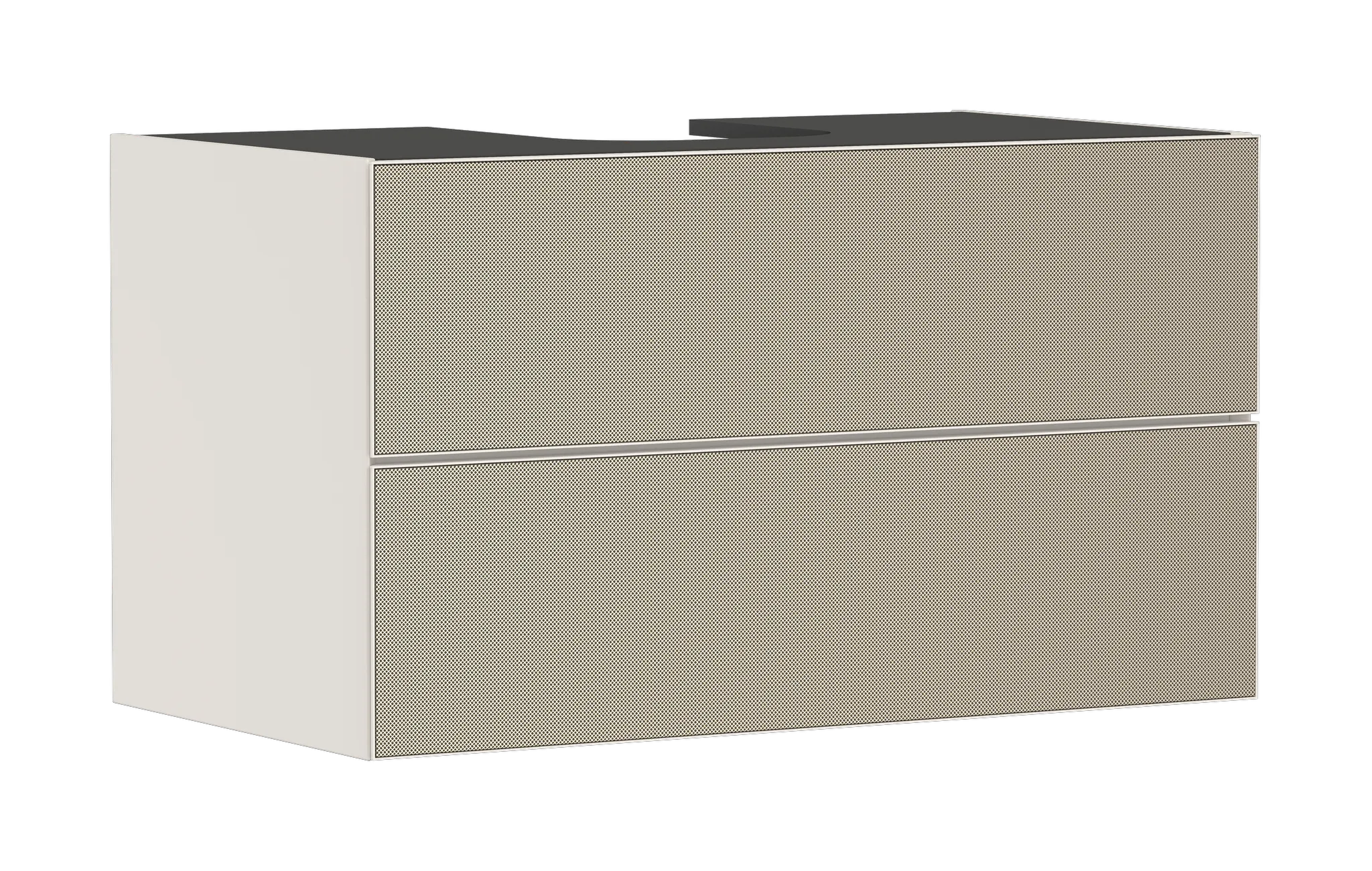Xevolos E Waschtischunterschrank Sandbeige Matt 980/550 mit 2 Schubkästen für Konsolen mit Aufsatzwaschtisch geschliffen Bronze Struktur Xevolos E Waschtischunterschrank Sandbeige Matt 980/550 mit 2 Schubkästen für Konsolen mit Aufsatzwaschtisch geschliffen Bronze Struktur