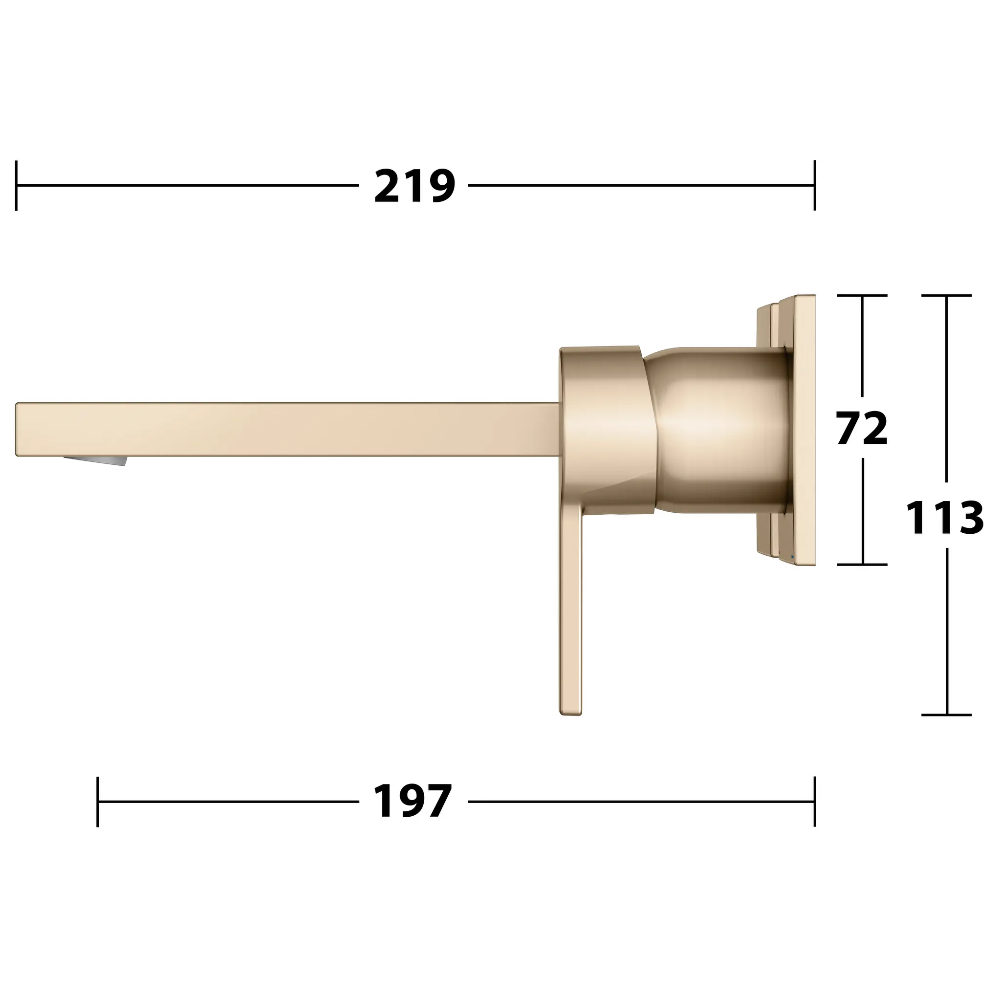 EHM-WT-Mischer Edition 11 51116, UP, Ausladung 197 mm, Bronze gebürstet