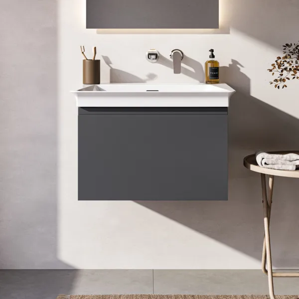 Ideal Standard Möbelwaschtischunterschrank Finesse 600x440x375mm 1 Auszug Anthrazit matt Ideal Standard Möbelwaschtischunterschrank Finesse 600x440x375mm 1 Auszug Anthrazit matt