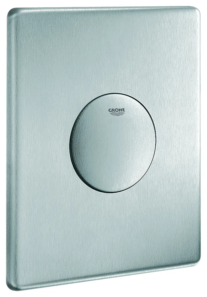 WC-Betätigung Skate 38445, 156 x 197 mm, Druckknopfbetätigung, senkrechte Montage, edelstahl WC-Betätigung Skate 38445, 156 x 197 mm, Druckknopfbetätigung, senkrechte Montage, edelstahl