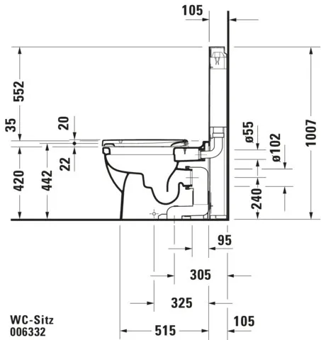 Duravit WC-Sitz „Starck 2“ 37 × 50 × 3,7 cm