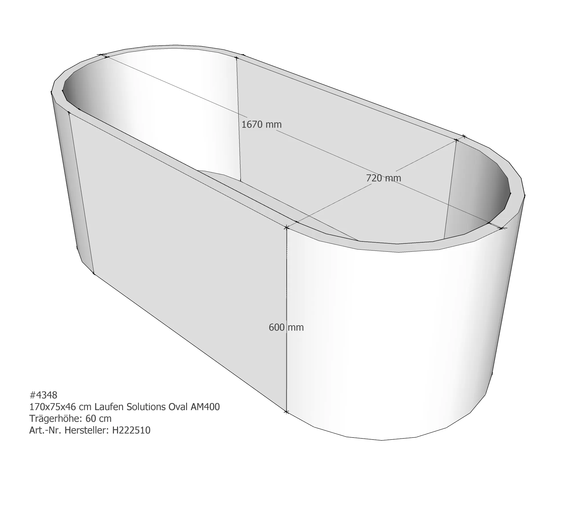 Badewannenträger passend für Laufen 170 × 75 × 46 cm Badewannenträger passend für Laufen 170 × 75 × 46 cm