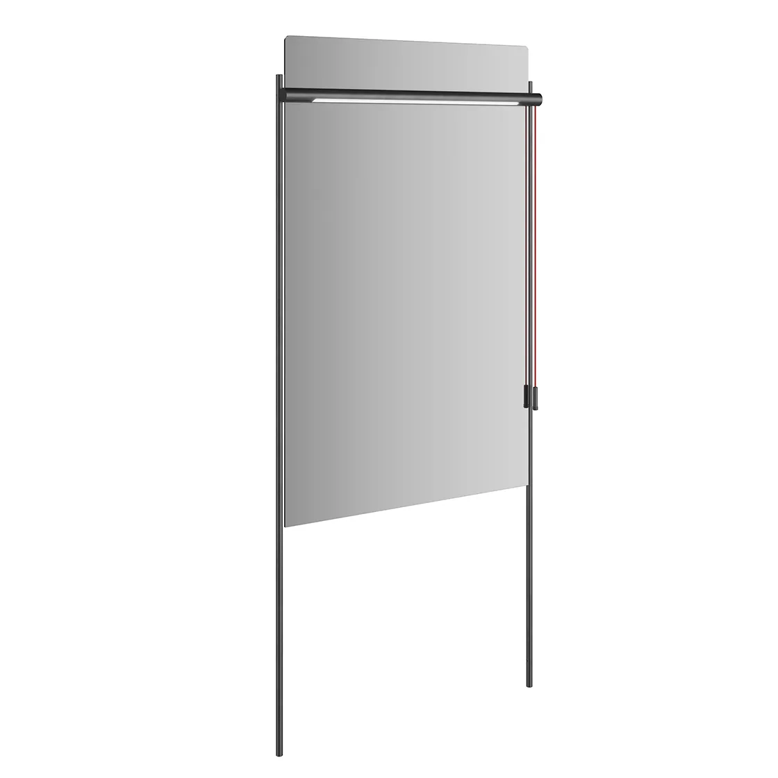 Equal LED-Spiegel 63 x 139 cm Wandmontage Metallrahmen Schwarz Matt Equal LED-Spiegel 63 x 139 cm Wandmontage Metallrahmen Schwarz Matt